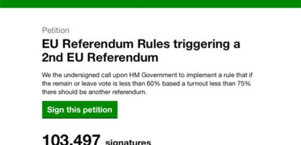 Second Referendum Petition
