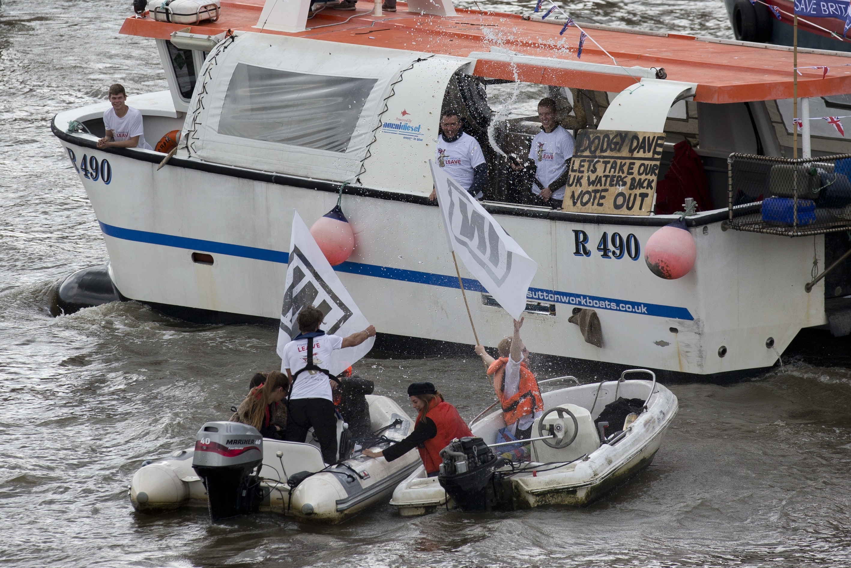 Farage Geldof Brexit Boat