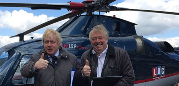 Boris Johnson helicopter trip LBC