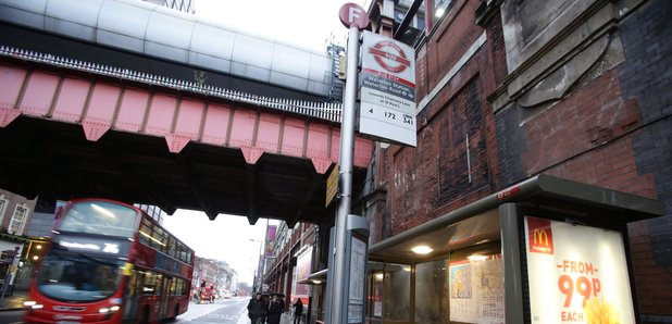 London bus stop