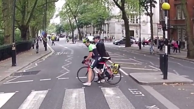 Pedestrian Cyclist Confrontation