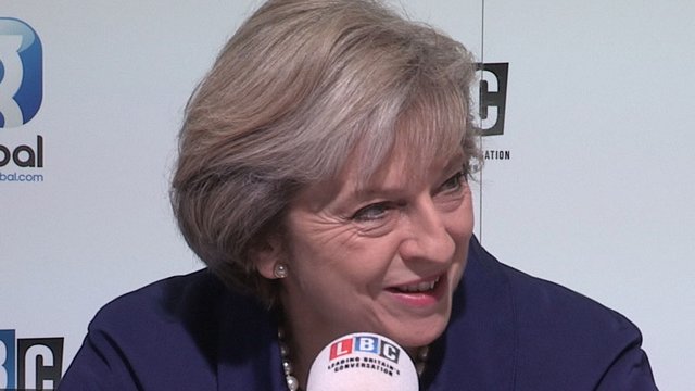Theresa May close up