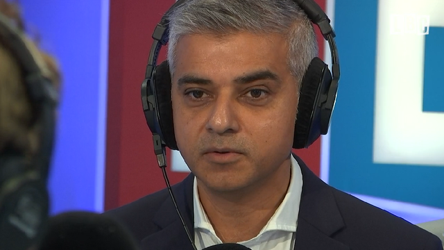 Sadiq Khan LBC close-up Oct 16