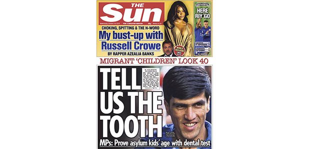 Sun front page migrant