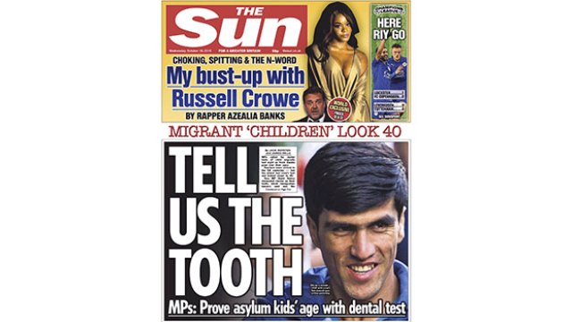 Sun front page migrant