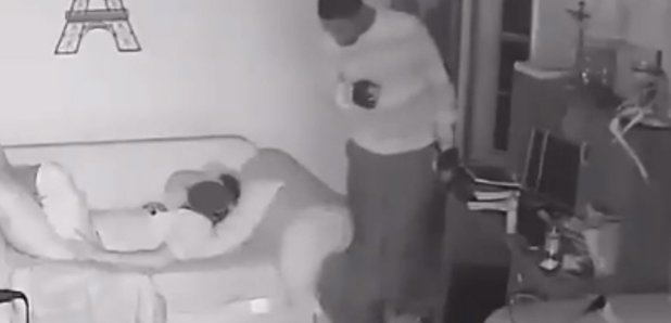 Burglar Sleep CCTV