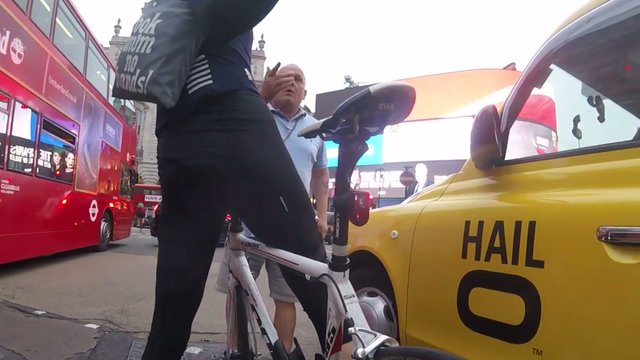 Cabbie Cyclist Piccadilly Circus Collision