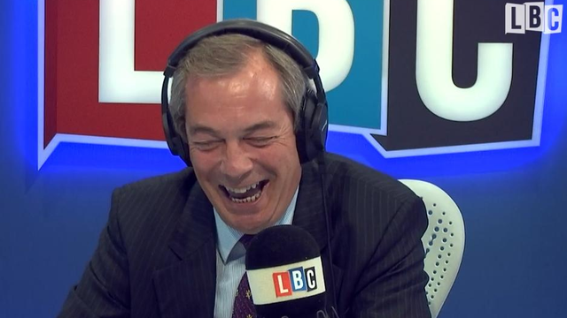 Nigel Farage laughing 