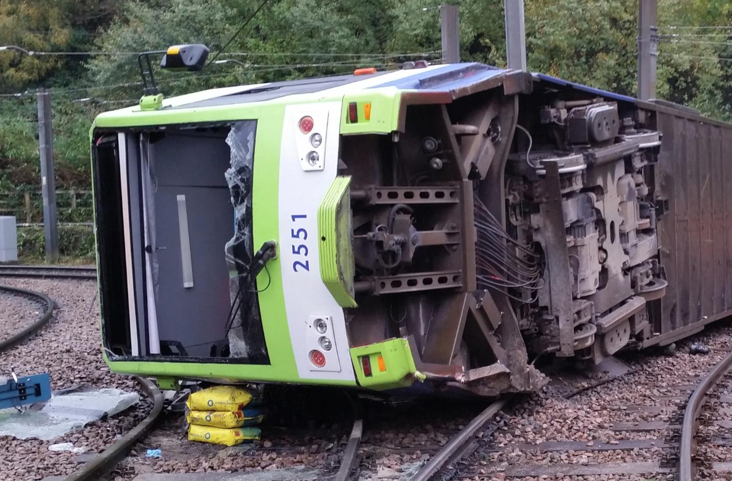 Croydon Tram Crash close-up