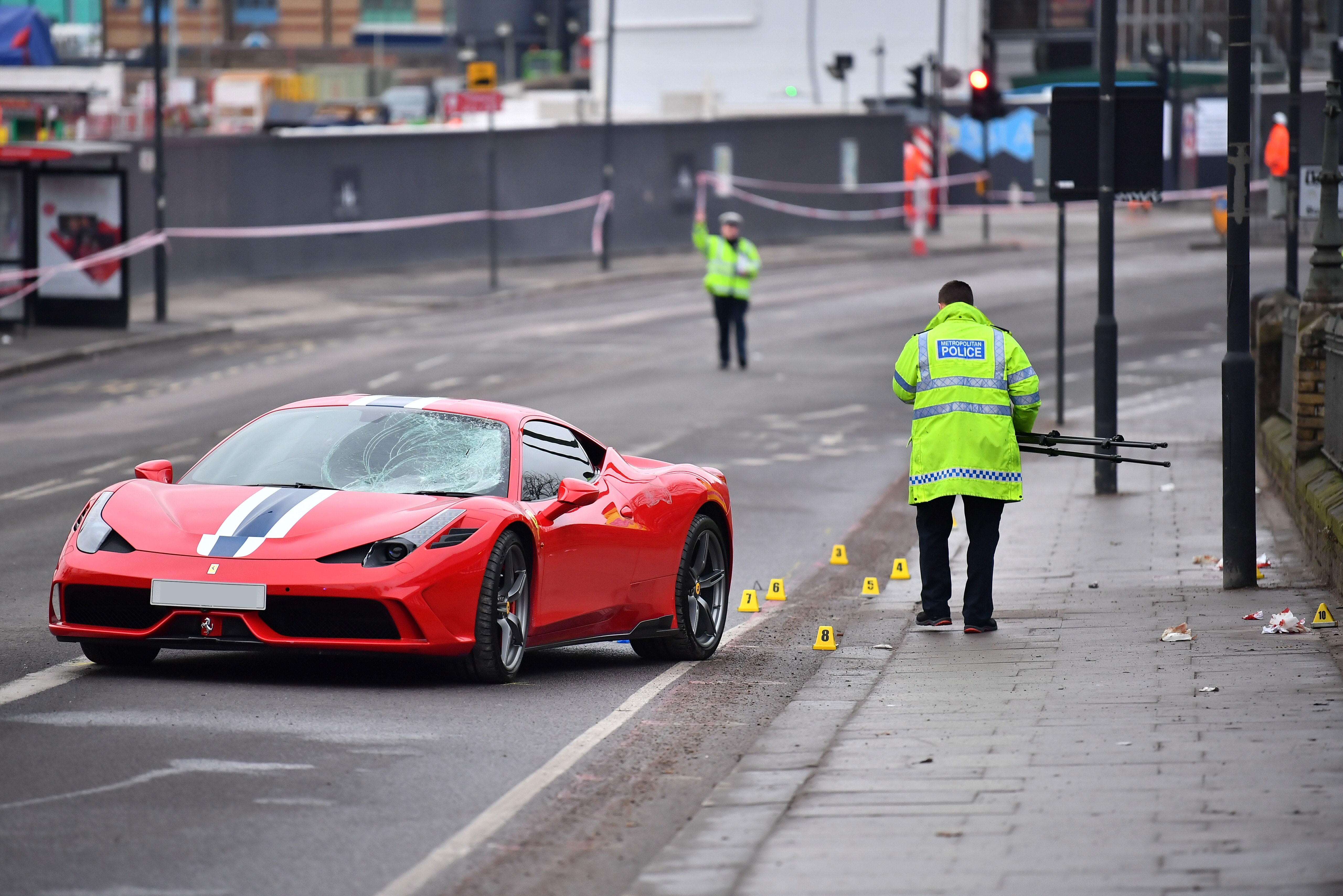 Battersea Ferrari collision