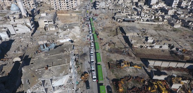 Evacuation of civilians in Aleppo