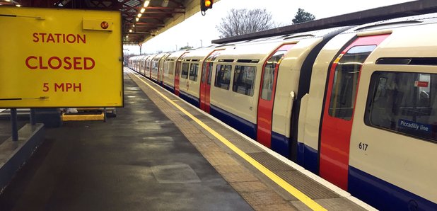 Tube strike station closed