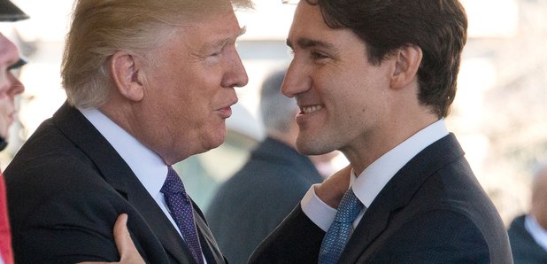 Trump Trudeau handshake