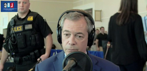 Moment Farage Is Forced Off Air By Secret Security