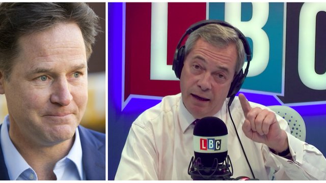 Farage challenges Nick Clegg to a second debate