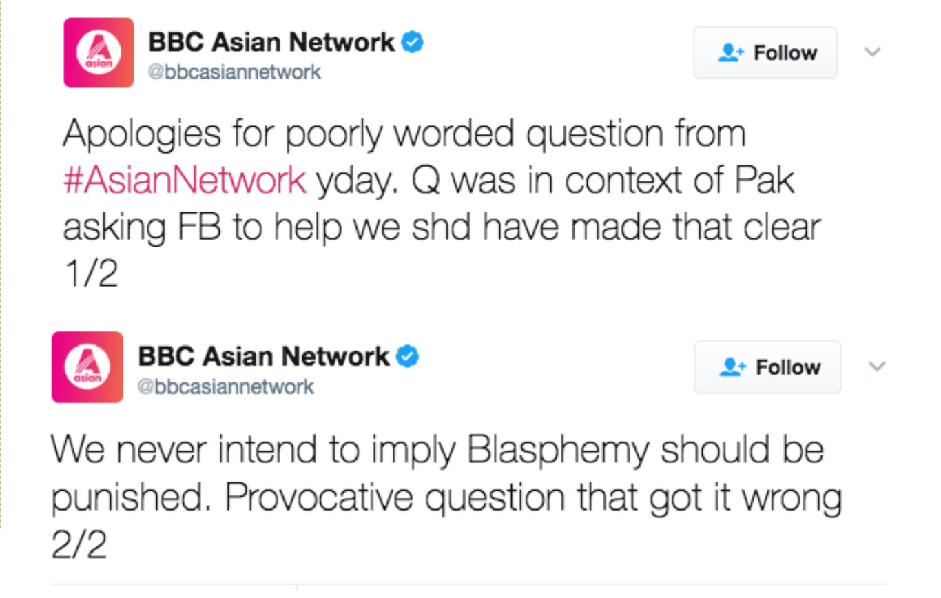 BBC Asian Network Apology