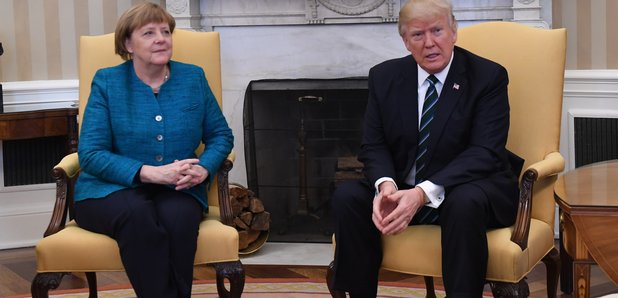 Merkel Trump Awkward