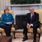 Merkel Trump Awkward