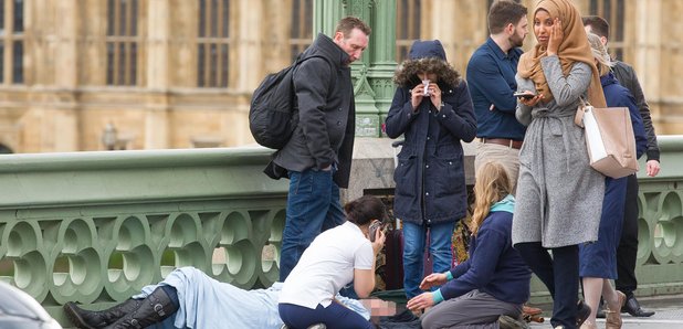 Westminster bridge muslim woman