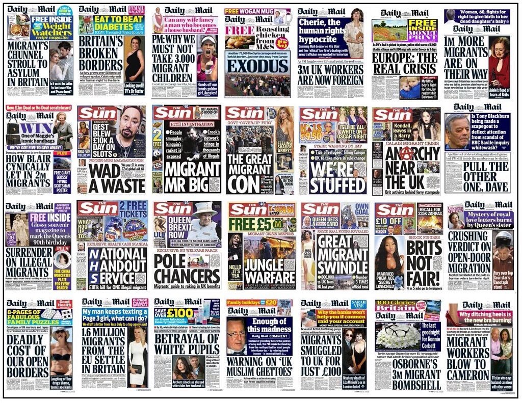 Daily Mail The Sun front pages