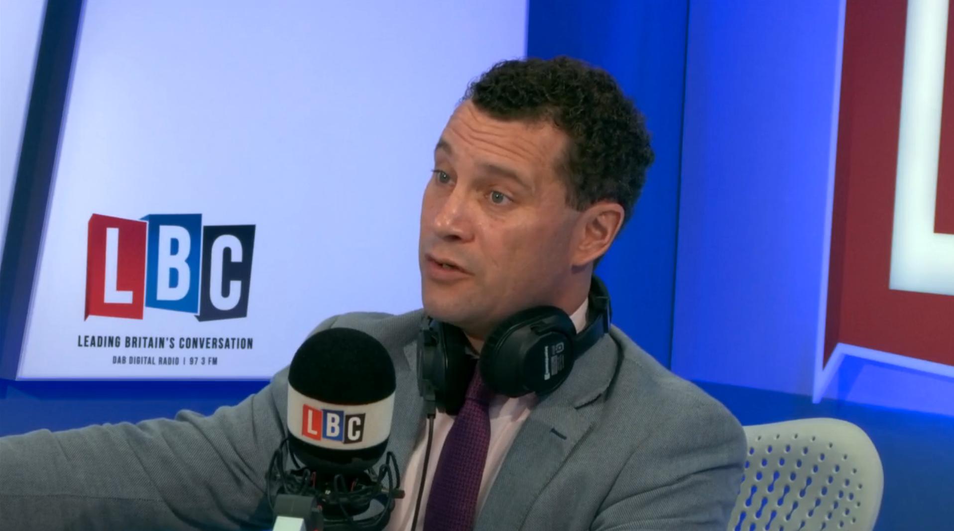 Steven Woolfe in the LBC studio