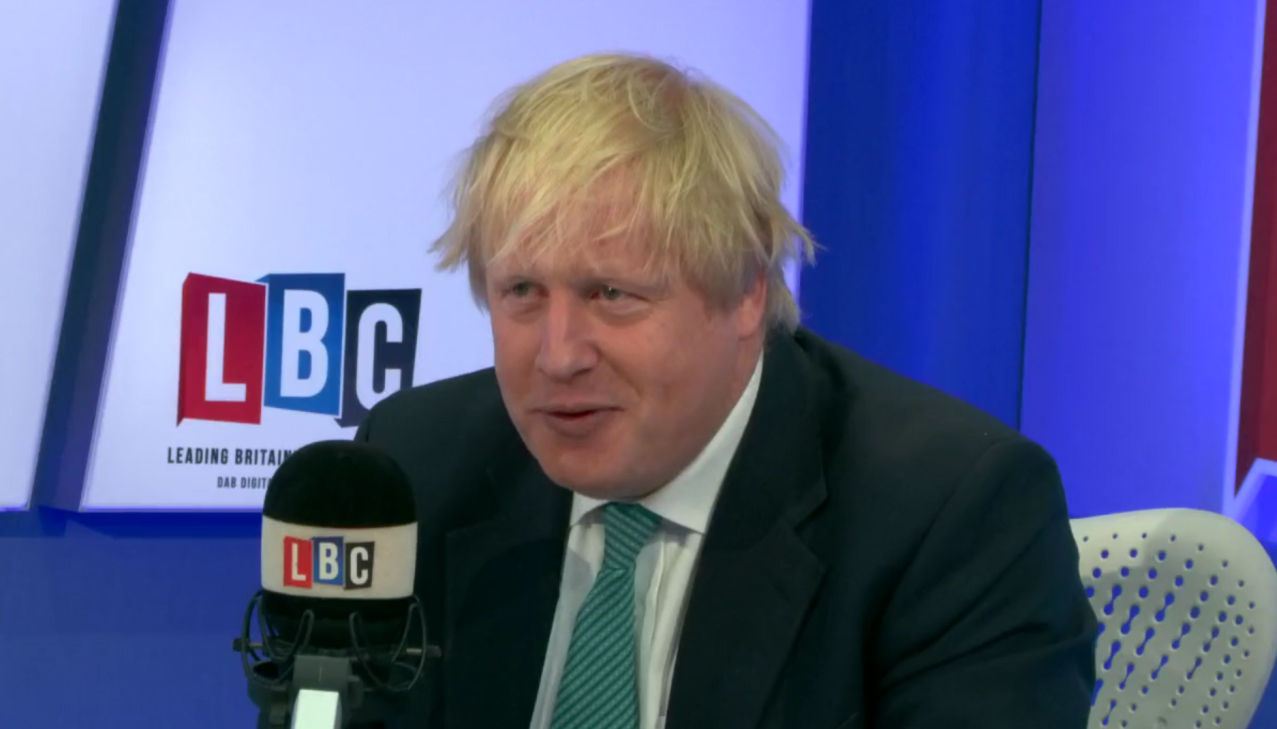 Boris Johnson LBC Smile