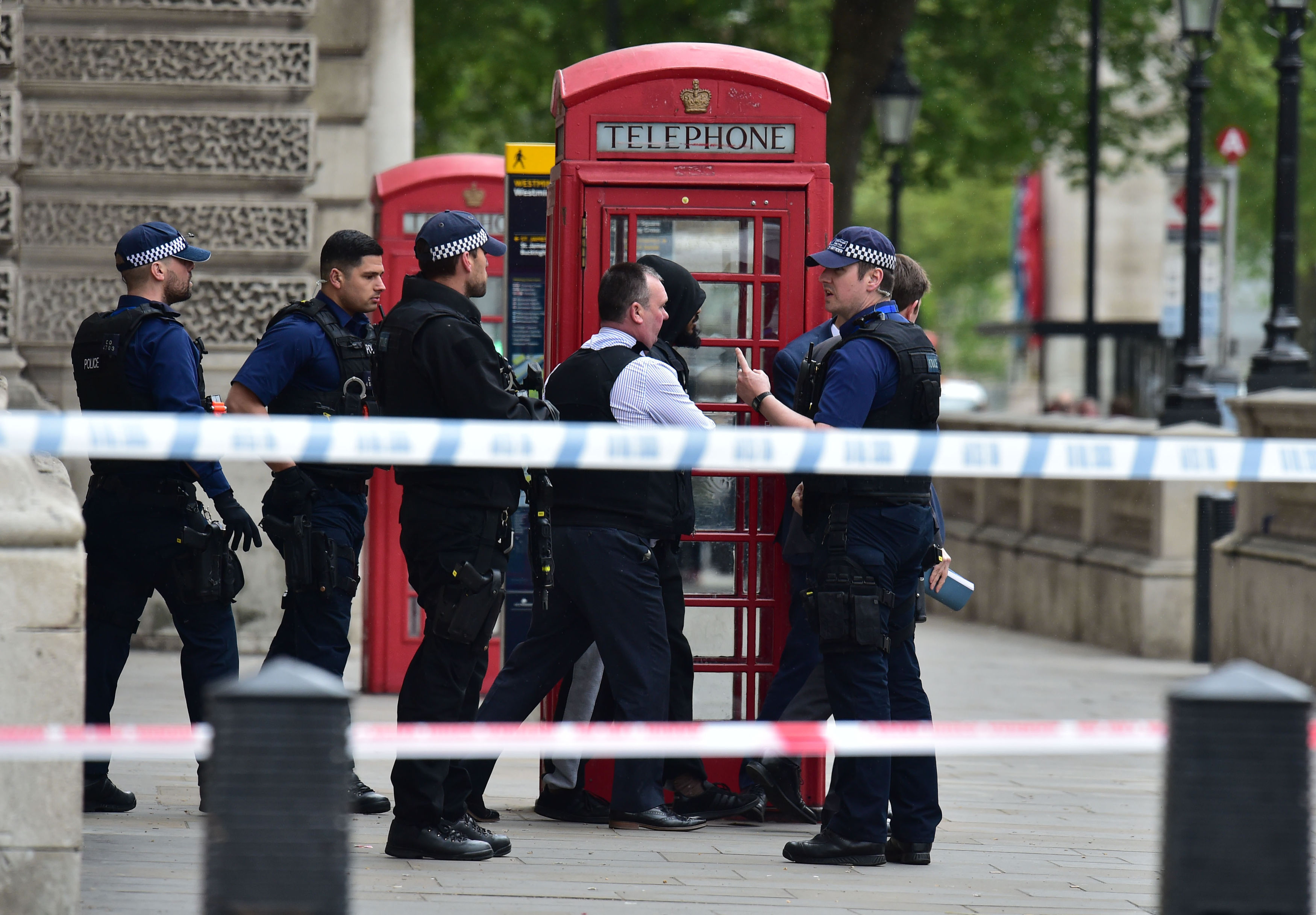 Whitehall Suspect Led Away