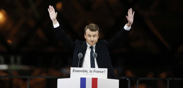 Macron celebrates