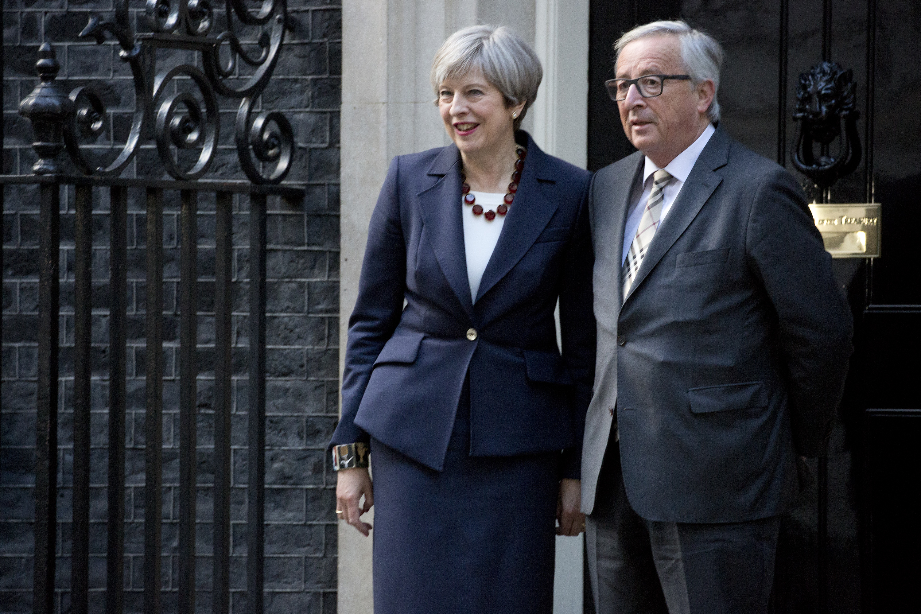 Theresa May Meets EU President Jean-Claude Juncker