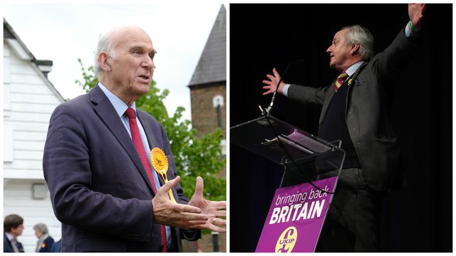 Vince Cable and Neil Hamilton