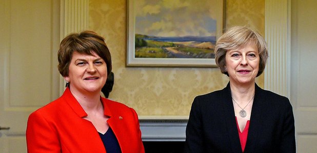 Arlene Foster and Theresa May (file photo)