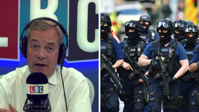 Nigel Farage armed police 