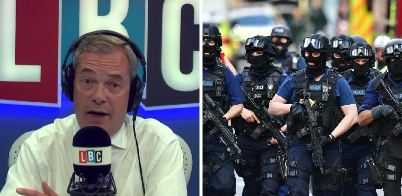 Nigel Farage armed police 