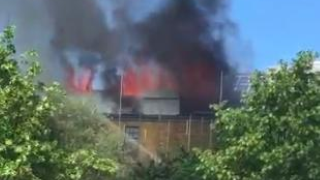 Around 80 FireFighters Are Battling A Blaze At A B