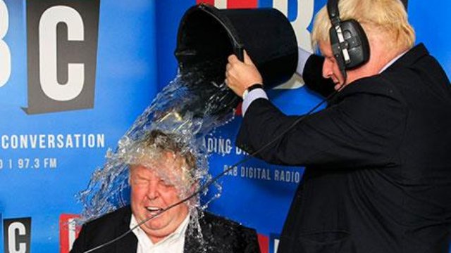 Boris Johnson helps Nick Ferrari do the Ice Bucket