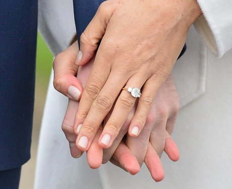 Meghan Markle's engagement ring as she announced her wedding to Prince Harry